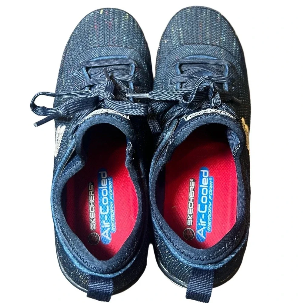 Skechers Womens Size 8 1/2 Work Shoes Steel Toe Safety Navy Blue Sneakers Safety